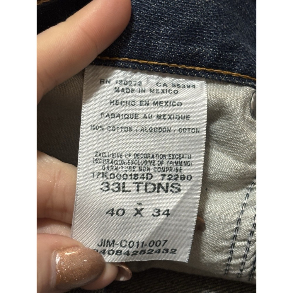 Wrangler 20X Men's Jeans 40x34 Blue Denim Straight Leg Western Cowboy Cotton - Picture 6 of 7